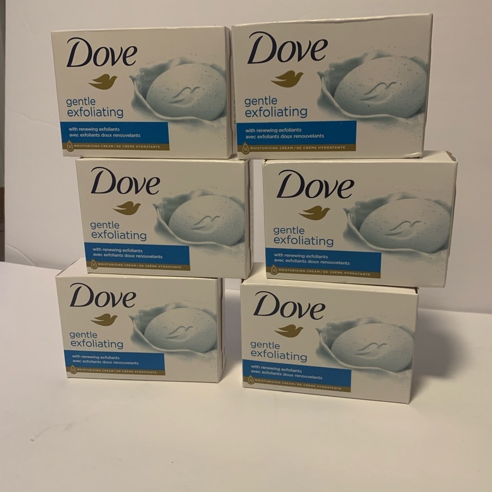 Dove Gentle Exfoliating Soap Bars, set of 6
